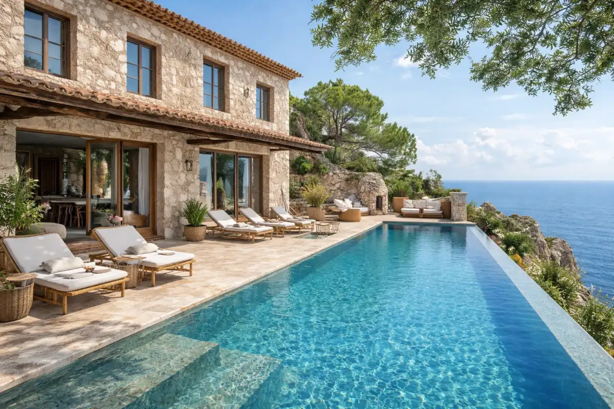 Villa de prestige avec piscine et vue mer